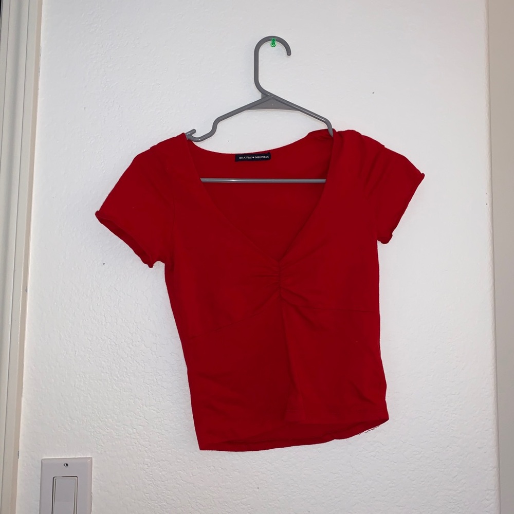 Red Brandy Melville Tee Shirt